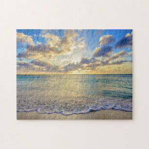 Aruba Sunset over Verplaatsend Zee Legpuzzel