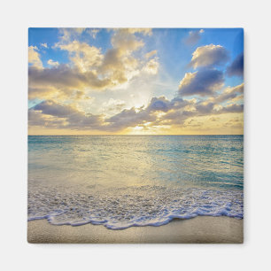 Aruba Sunset over Verplaatsend Zee Magneet