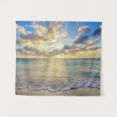 Aruba Sunset over Verplaatsend Zee Wandkleed (Voorkant (horizontaal))