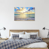 Aruba Sunset over Zee verplaatsen Canvas Afdruk (Insitu (Slaapkamer))