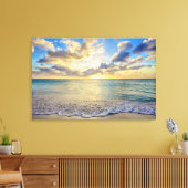Aruba Sunset over Zee verplaatsen Canvas Afdruk (Insitu (Woonkamer))