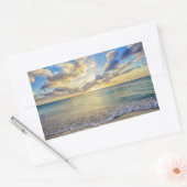 Aruba Sunset over Zee verplaatsen Rechthoekige Sticker (Envelop)