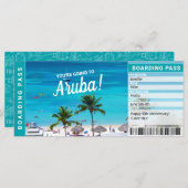 Aruba Surprise Trip boarding Pass Cicket (Voorkant / Achterkant)