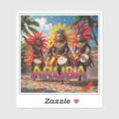 Aruba tijd om te vieren sticker (Vel)