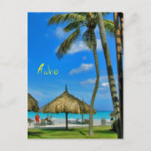 Aruba Tiki Hut Briefkaart (Voorkant)