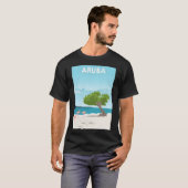 Aruba Travel Poster T-shirt (Voorkant volledig)