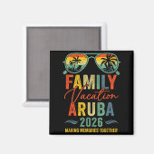 Aruba Vacation 2026 Matching Family Group Summer  Magneet (Voorkant / Achterkant)