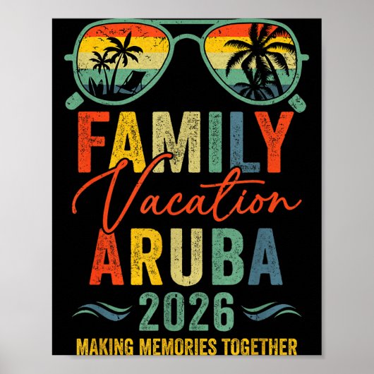 Aruba Vacation 2026 Matching Family Group Summer  Poster (Voorkant)