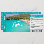 Aruba Vacation Gift Boarding Pass Ticket (Voorkant / Achterkant)