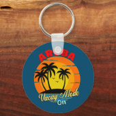 Aruba Vacay Mode op Family Group Matking Travel Sleutelhanger (Voorkant)