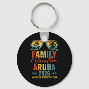 Aruba Vakantie 2026 Overeenkomstige Familie Groep Sleutelhanger