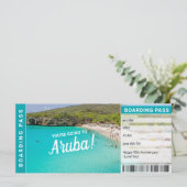 Aruba Vakantie Cadeau Instapkaart Ticket (Staand voorkant)