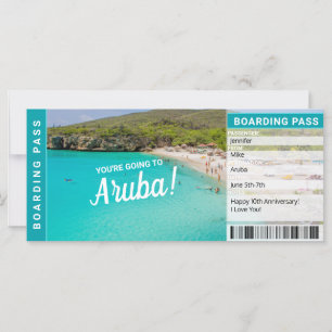 Aruba Vakantie Cadeau Instapkaart Ticket