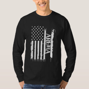 Aruba Verenigde Staten ontdaan van Amerikaanse vla T-shirt