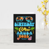 Aruba Verjaardag Crew Vakantiecruise 2025 Zomer GR Kaart (Gele Bloem)