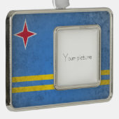 Aruba Verzilverd Omlijst Ornament (Rechts)