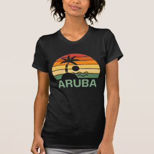 Aruba Vintage Palm Trees zomerbak T-shirt