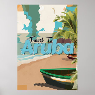 Aruba vintage reisposter. poster