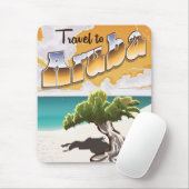 Aruba vintage strand reisprint muismat (Met muis)