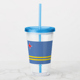 Aruba-vlag Acryl Drinkbeker