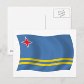 Aruba Vlag Ansichtkaart Briefkaart (Voorkant / Achterkant)