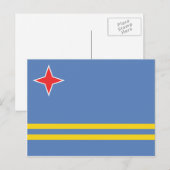 Aruba - Vlag Aruban Briefkaart (Voorkant / Achterkant)