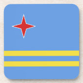 Aruba-vlag Bier Onderzetter (Voorkant)
