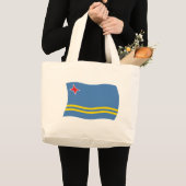 Aruba Vlag Boodschappentas Grote Tote Bag (Voorkant (product))