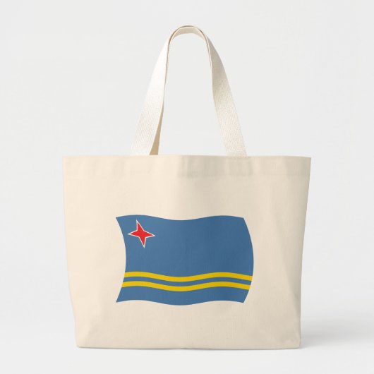 Aruba Vlag Boodschappentas Grote Tote Bag (Voorkant)