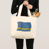 Aruba Vlag Boodschappentas Grote Tote Bag (Voorkant (product))