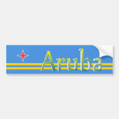 Aruba-vlag Bumpersticker (Voorkant)