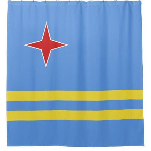 Aruba-vlag Douchegordijn (Voorkant)