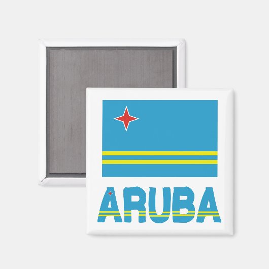 Aruba Vlag en Aruba Magneet (Voorkant / Achterkant)
