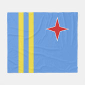 Aruba-vlag Fleece Deken (Voorkant (Horizontaal))