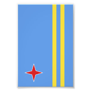 Aruba-vlag Foto Afdruk