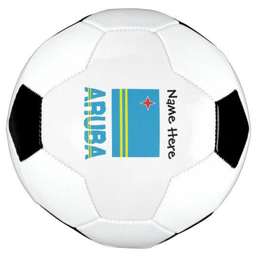 Aruba Vlag gepersonaliseerd Voetbal (Gedraaid)