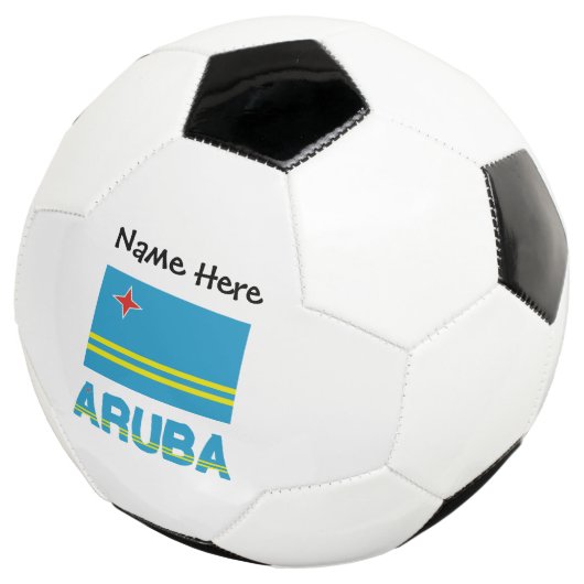 Aruba Vlag gepersonaliseerd Voetbal (Drie kwart)