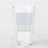 Aruba-vlag Glas (Achterkant)