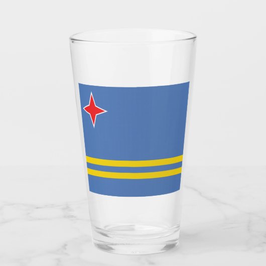 Aruba-vlag Glas (Voorkant)