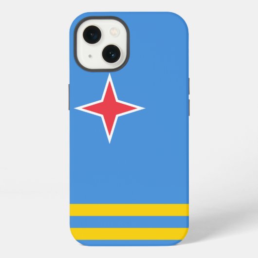 Aruba-vlag iPhone Hoesje (Achterkant)