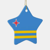 Aruba-vlag Keramisch Ornament (Rechts)
