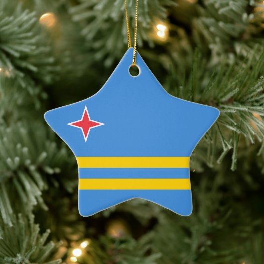 Aruba-vlag Keramisch Ornament (Boom)