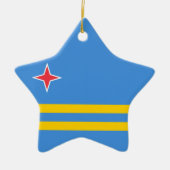 Aruba-vlag Keramisch Ornament (Voorkant)
