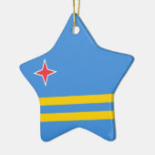 Aruba-vlag Keramisch Ornament (Links)