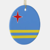 Aruba-vlag Keramisch Ornament (Rechts)