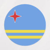 Aruba-vlag Labels (Design 2)