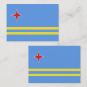 Aruba-vlag Notitiekaartje (Voorkant / Achterkant)