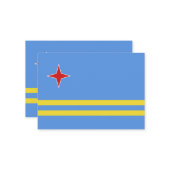 Aruba-vlag Notitiekaartje (Voorkant / Achterkant in situ)