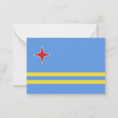 Aruba-vlag Notitiekaartje (Achterkant)