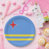 Aruba-vlag Papieren Bordje (Feest)